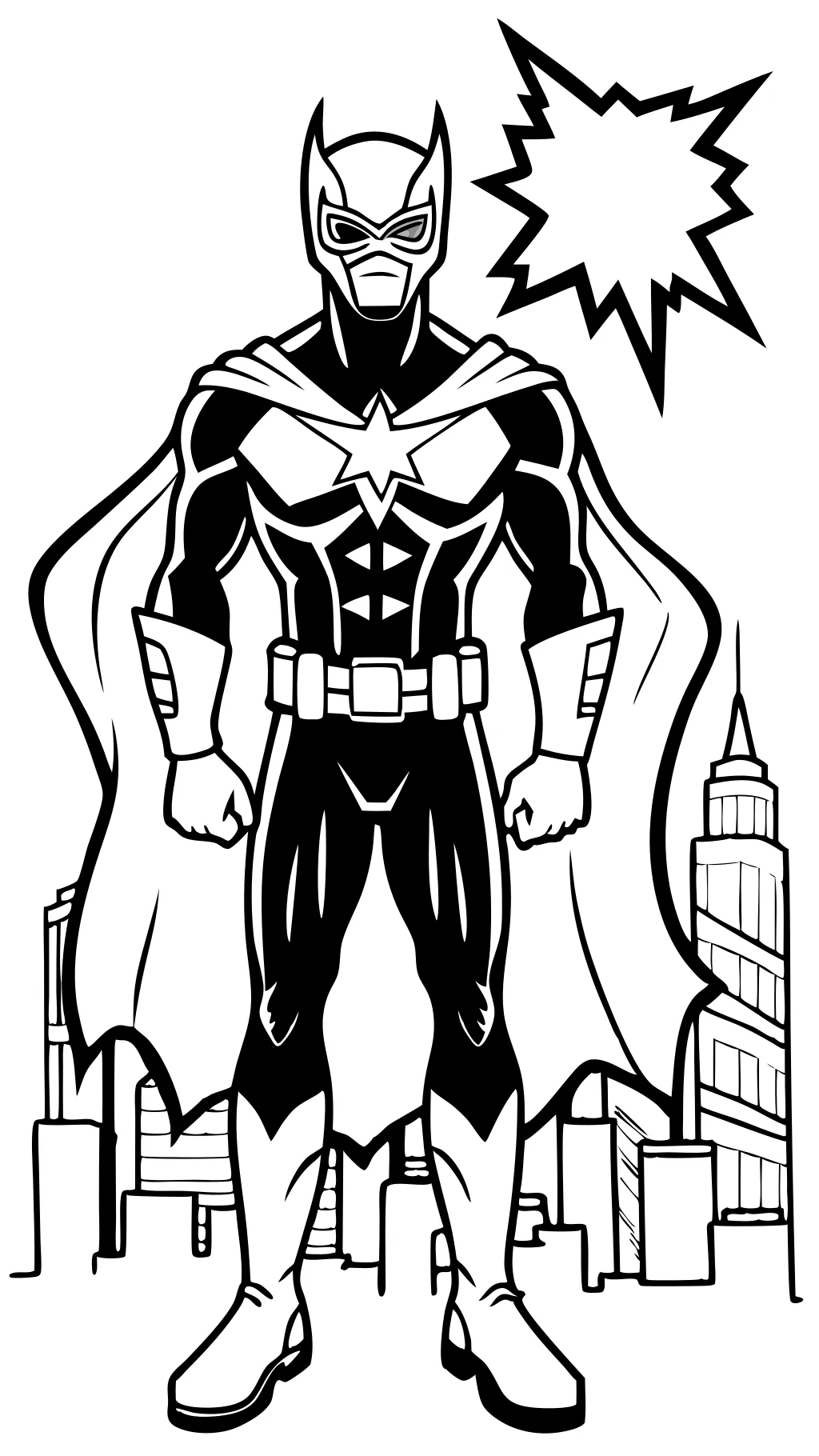 super hero coloring page